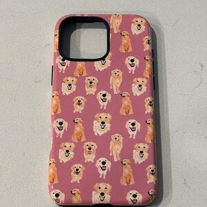 Pink Golden Retriever Dog Face Phone Case